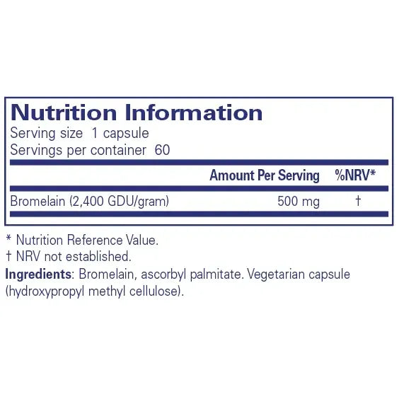 Bromelain 2400 500 MG - 60 capsules Pure Encapsulations