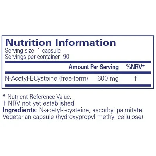 NAC 600 Mg - 90 capsules Pure Encapsulations