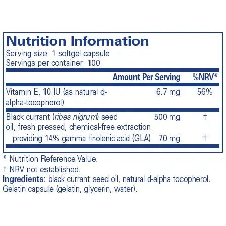 Black Currant Seed Oil - 100 softgels Pure Encapsulations
