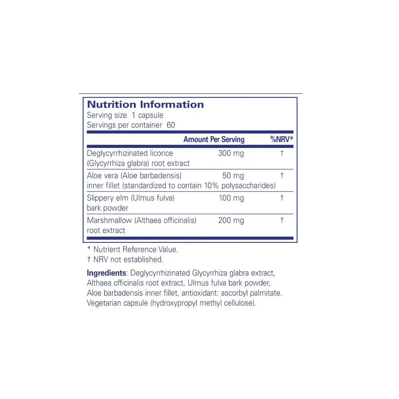 DGL Plus - 60 capsules Pure Encapsulations