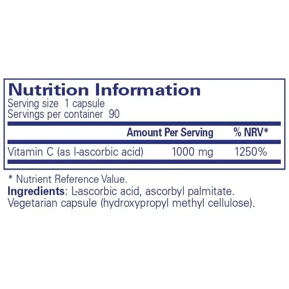 Ascorbic Acid - 90 capsules Pure Encapsulations