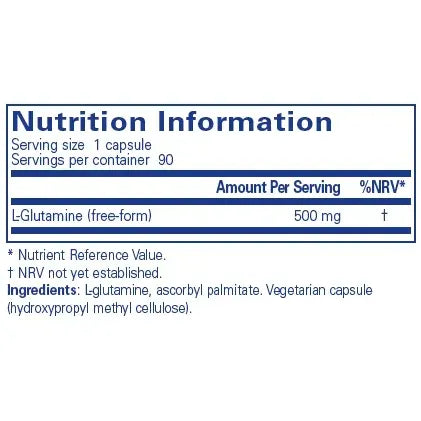 L-Glutamine 500 MG - 90 capsules Pure Encapsulations