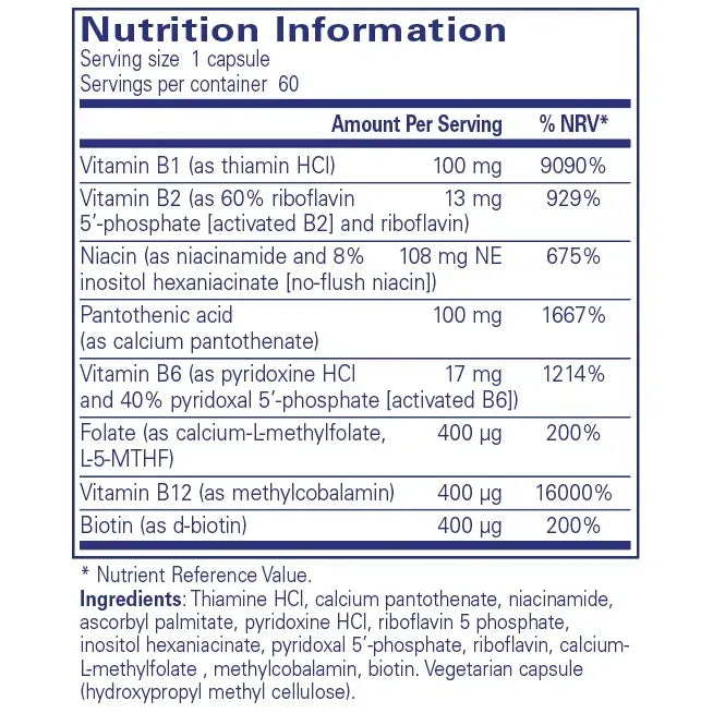 B-Complex Plus - 60 capsules Pure Encapsulations