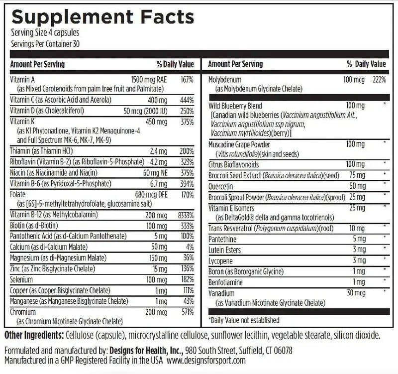 Designs for Sport Multi + Phyto - 120 capsules Designs For Health