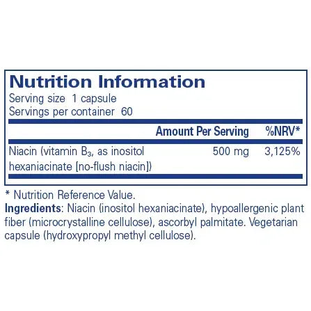 Niacitol 500 MG - 60 capsules Pure Encapsulations