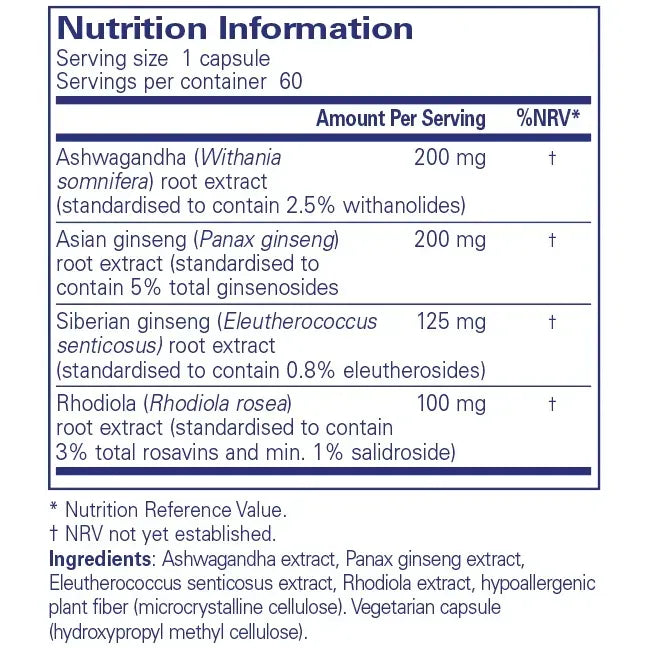 Ashwagandha Xtra - 60 capsules Pure Encapsulations