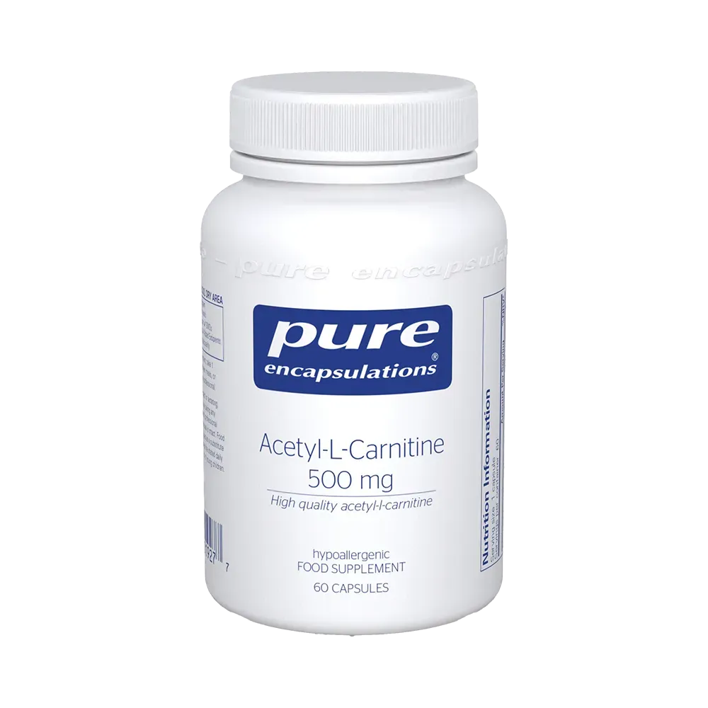 Acetyl-L-Carnitine 500 mg - 60 Capsules Pure Encapsulations