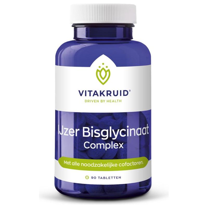 Vitakruid IJzer bisglycinaat complex (90st.) Supplement Vitakruid   