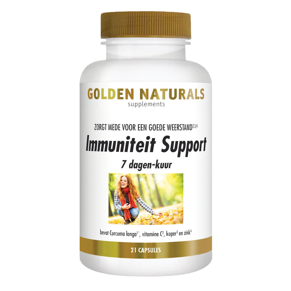 Immuniteit Support 7 dagen-kuur - 21 - vegetarische capsules Supplement Golden Naturals   