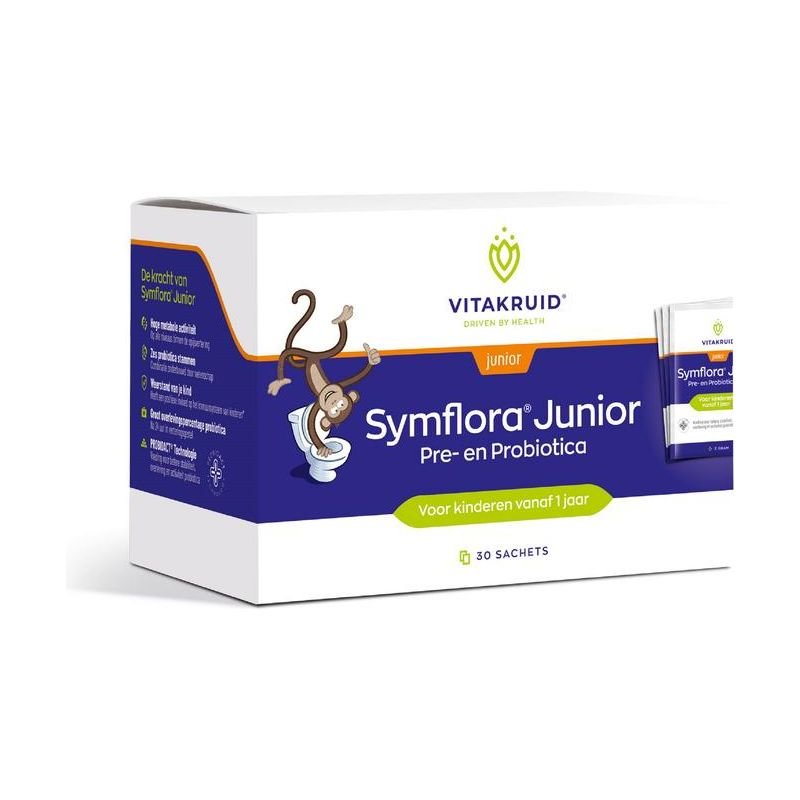 Vitakruid Symflora® Junior Pre- en Probiotica (30sachets) Supplementen Vitakruid   