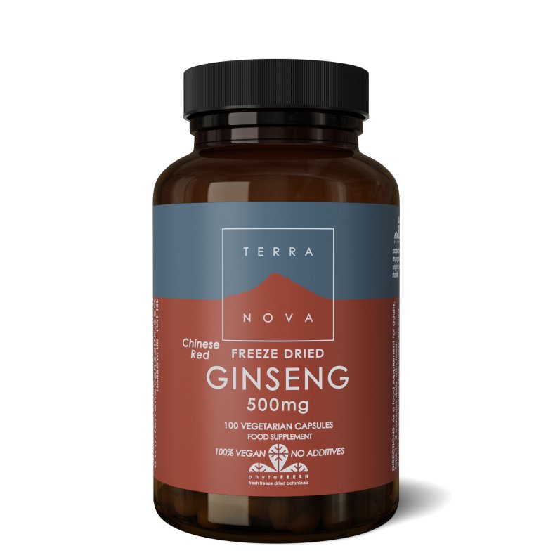 Chinese Ginseng [Chinese Red] 500mg Complex | 100 capsules Supplement Terranovabenelux   