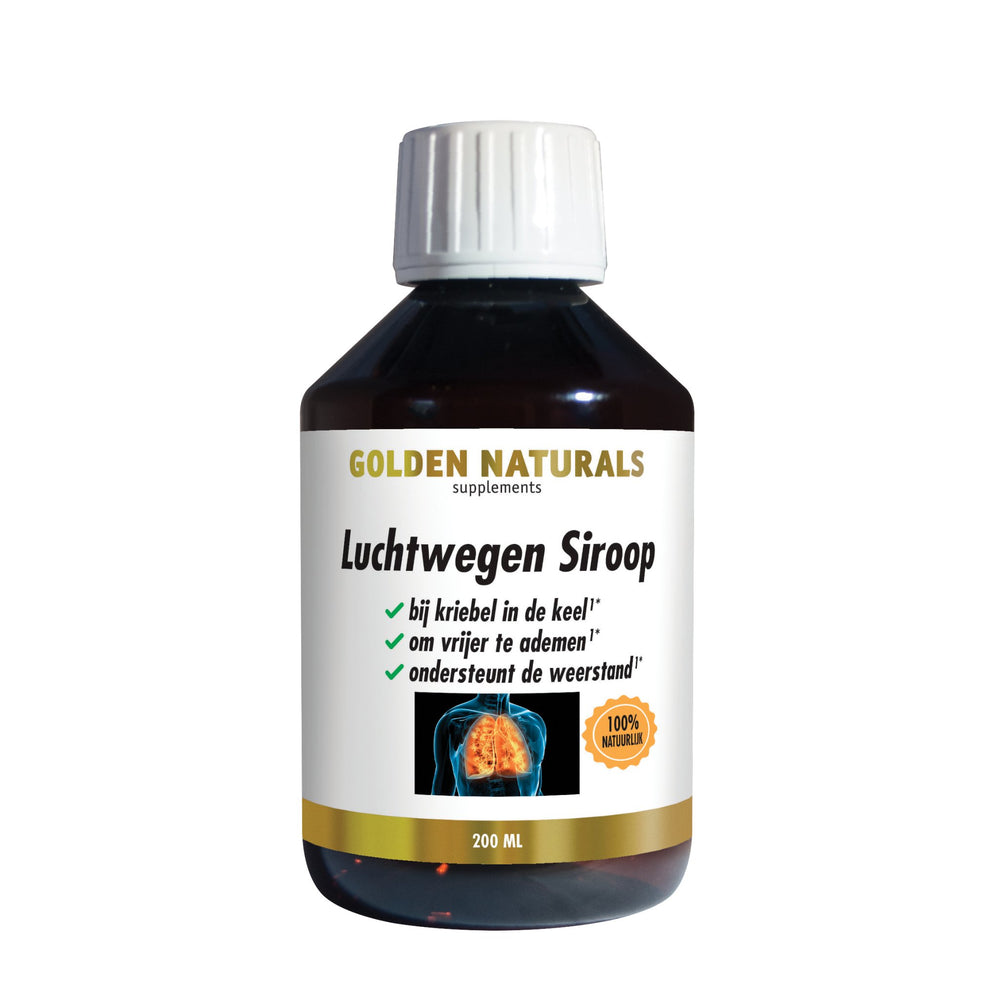 Luchtwegen Siroop - 200 - milliliter Supplement Golden Naturals   