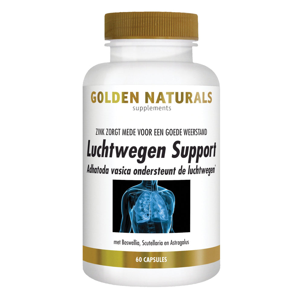 Luchtwegen Support - 60 - veganistische capsules Supplement Golden Naturals   