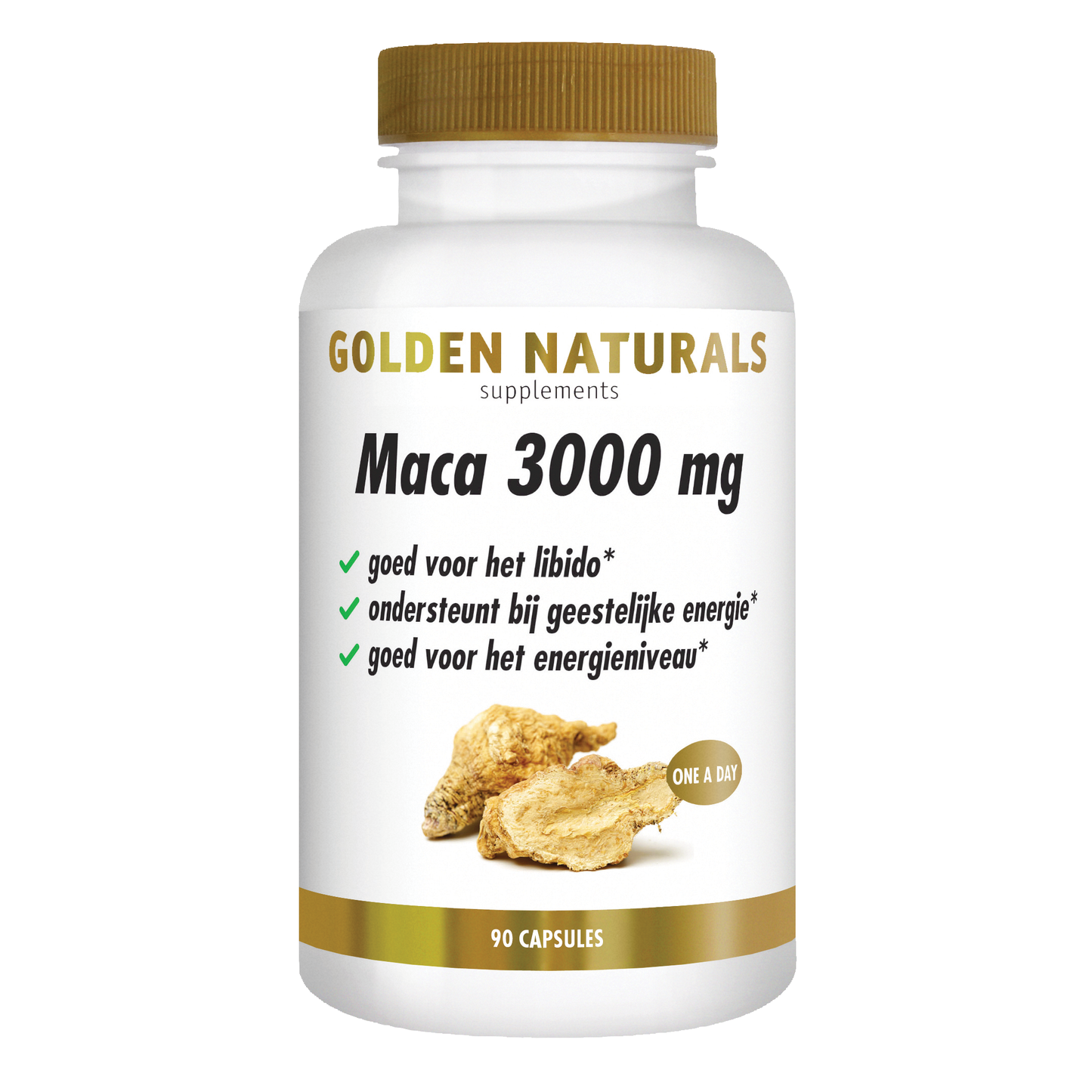 Maca 3000 mg - 90 - veganistische capsules Supplement Golden Naturals Default Title