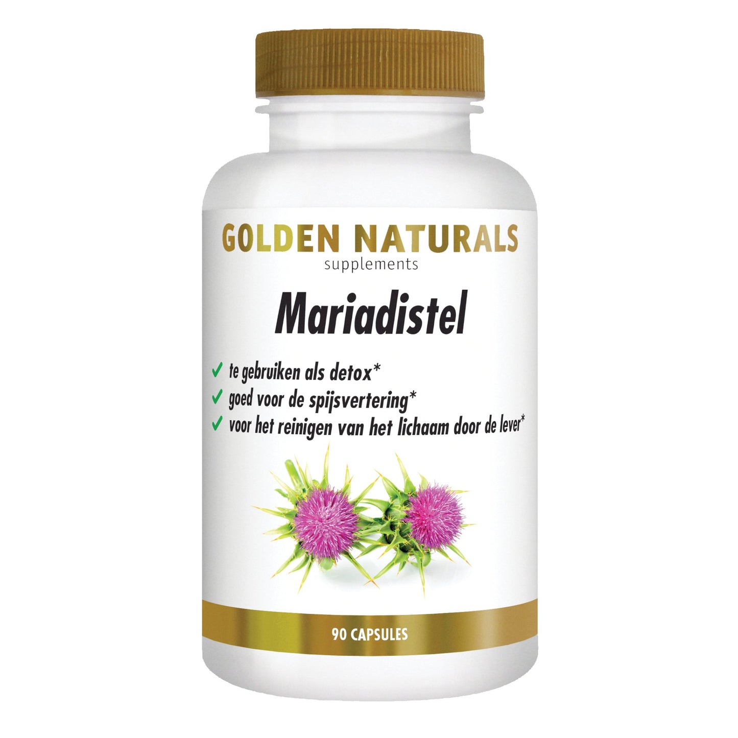 Mariadistel - 90 - capsules Supplement Golden Naturals   