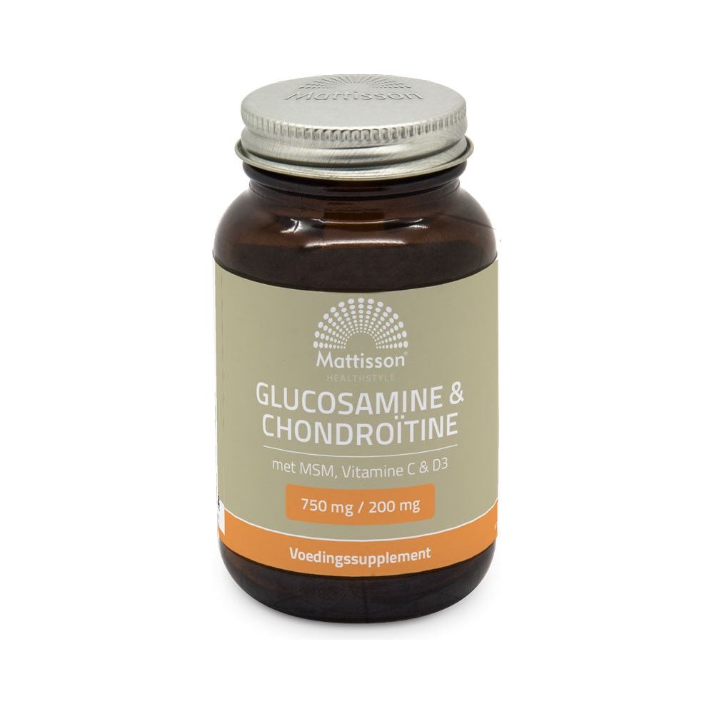Glucosamine Chondroïtine met MSM, Vitamine C & D3 - 60 tabletten Supplement Mattisson   