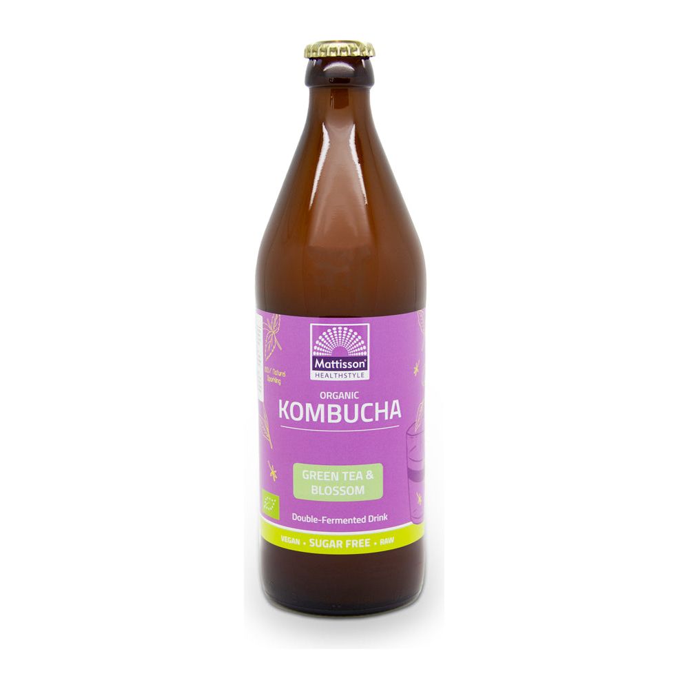 Biologische Kombucha - Groene thee & Bloesem - 500 ml Supplement Mattisson   