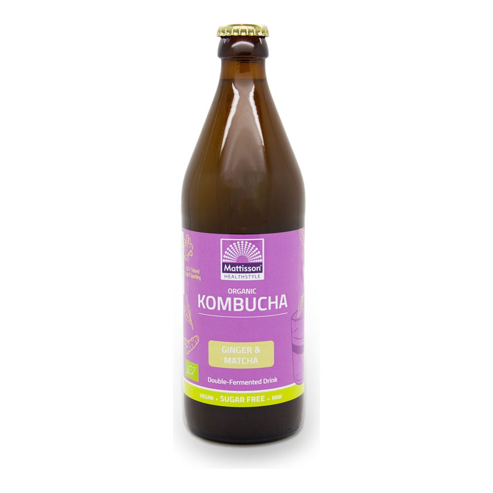 Biologische Kombucha - Gember & Matcha - 500 ml Supplement Mattisson   