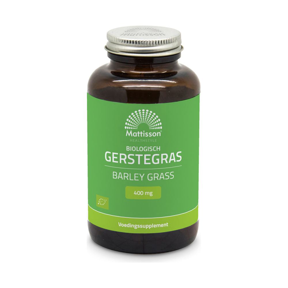 Biologische Gerstegras 400mg - 350 tabletten Supplement Mattisson   