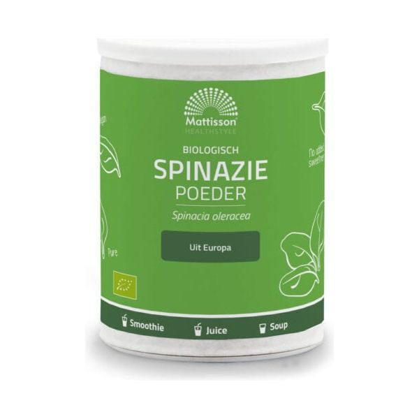 Biologisch Spinazie poeder - 125 g Supplement Mattisson   