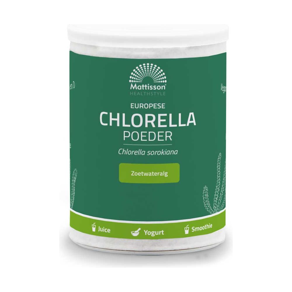 Europees Chlorella poeder - 125 g Supplement Mattisson   