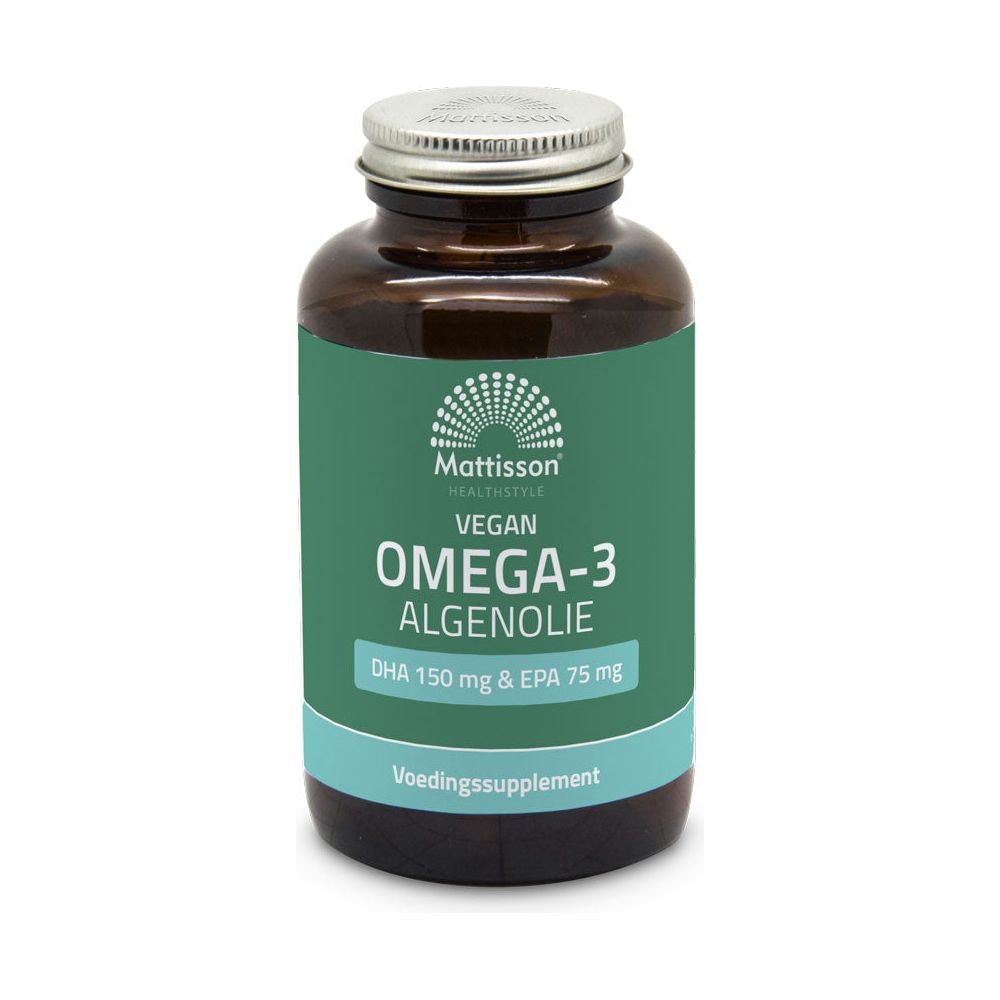 Vegan Omega-3 Algenolie - DHA 150mg & EPA 75mg - 180 capsules Supplement Mattisson   