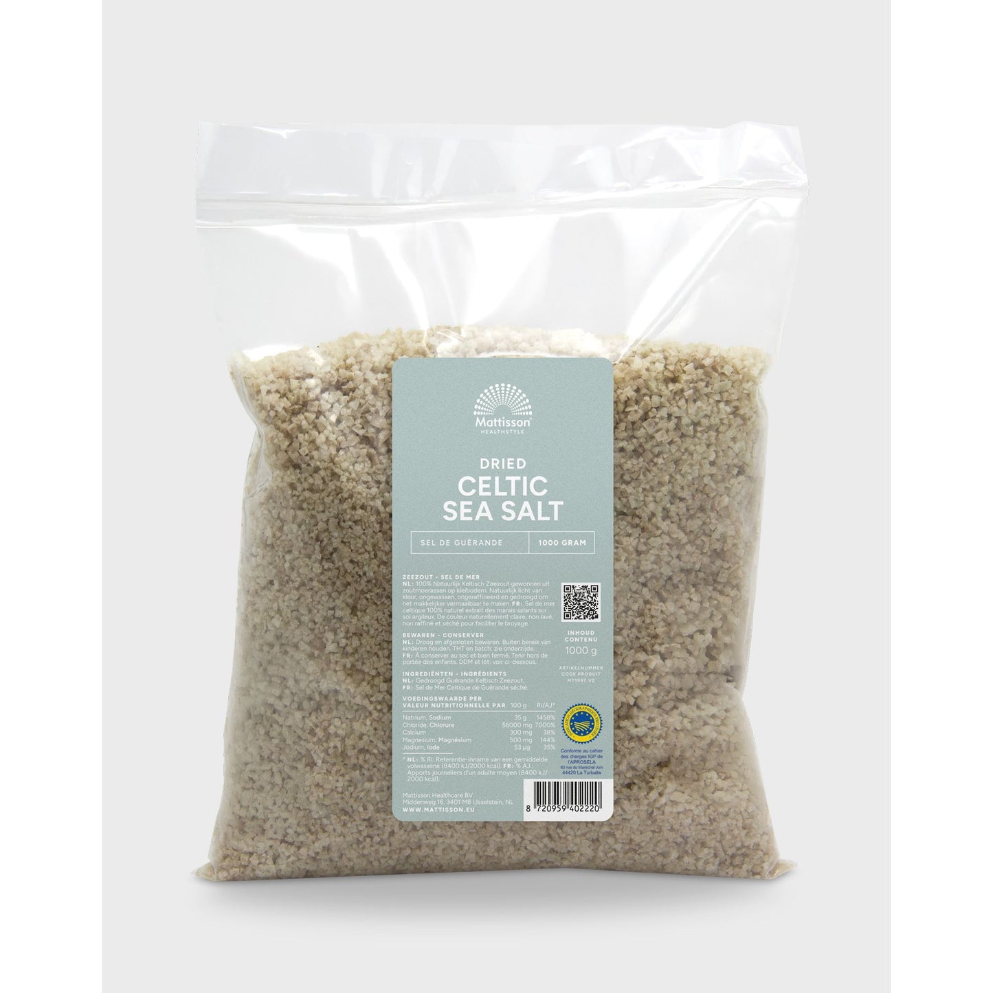 Keltisch Zeezout Gedroogd - 1000 gram Supplement Mattisson Default Title