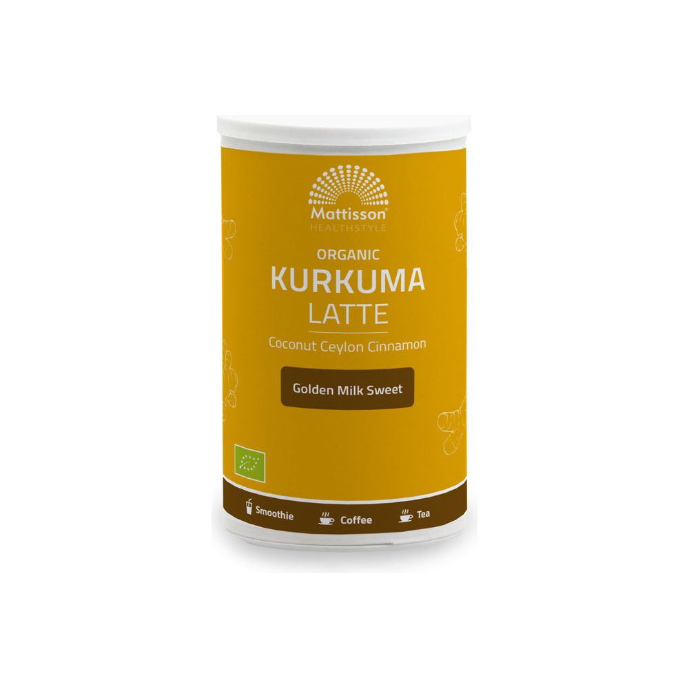 Biologische Kurkuma Latte - Gezoet - 175 g Supplement Mattisson   