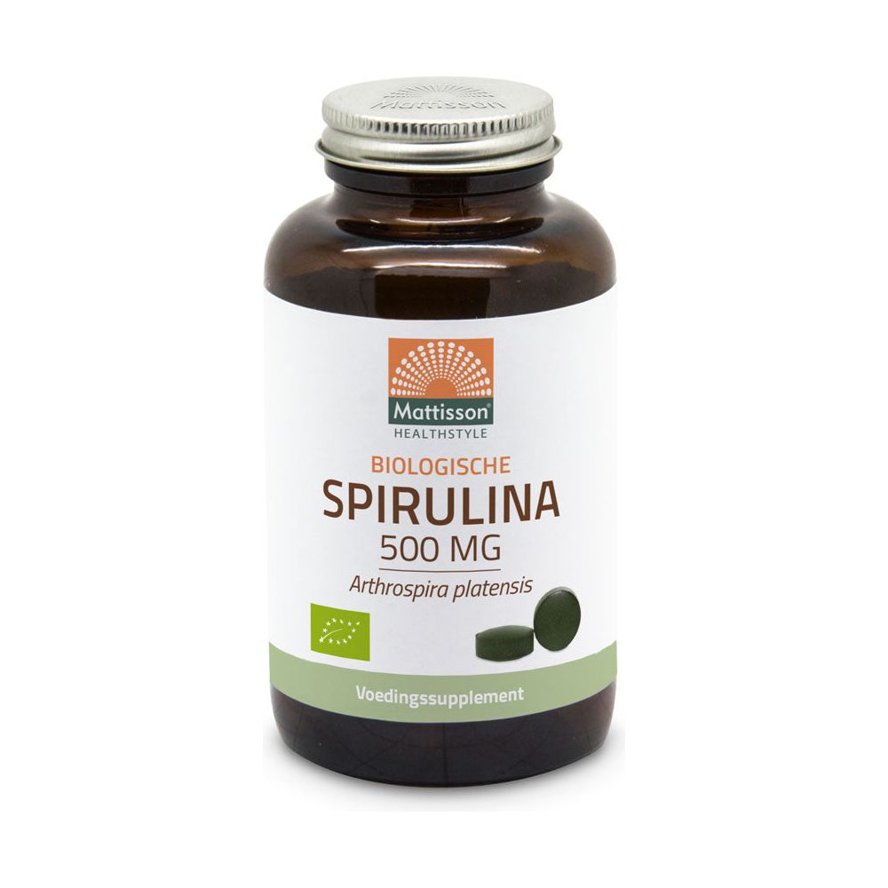 Biologische Spirulina 500mg - 240 tabletten Supplement Mattisson   