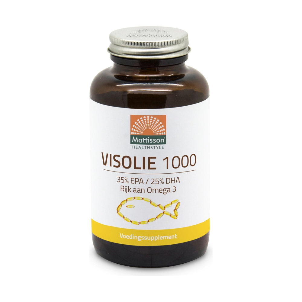 Omega-3 Visolie - DHA 250 mg & EPA 350 mg - 90 capsules Supplement Mattisson   