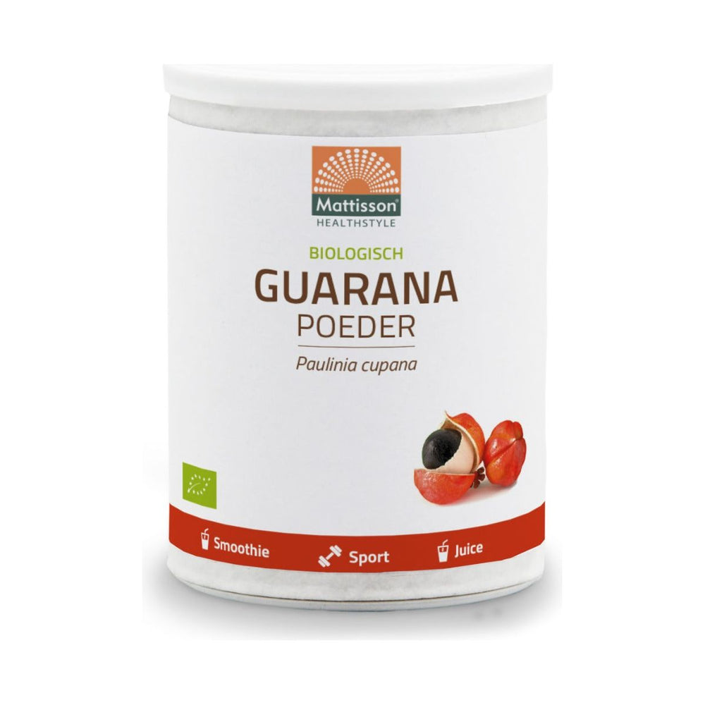 Biologische Guarana poeder - 125 g Supplement Mattisson   