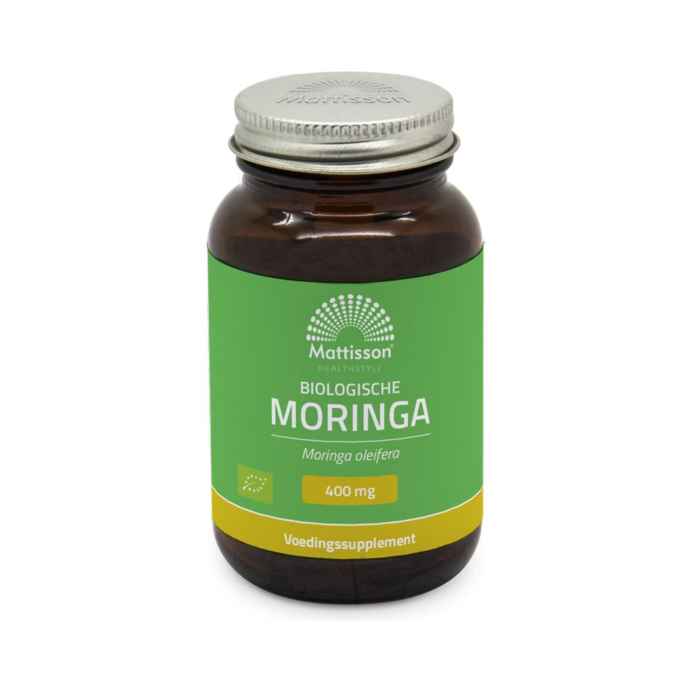 Biologisch Moringa Blad 400mg - 60 capsules Supplement Mattisson   