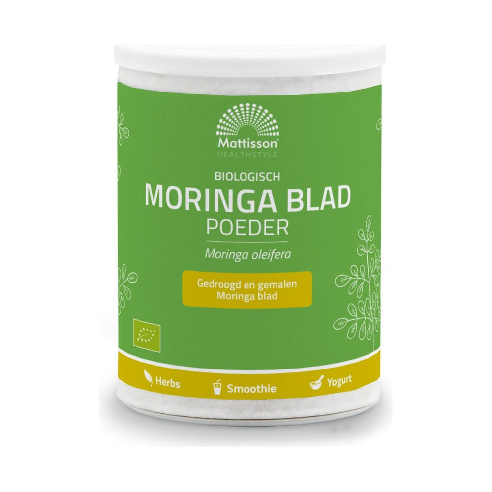 Biologisch Moringa Blad poeder - 125 g Supplement Mattisson   