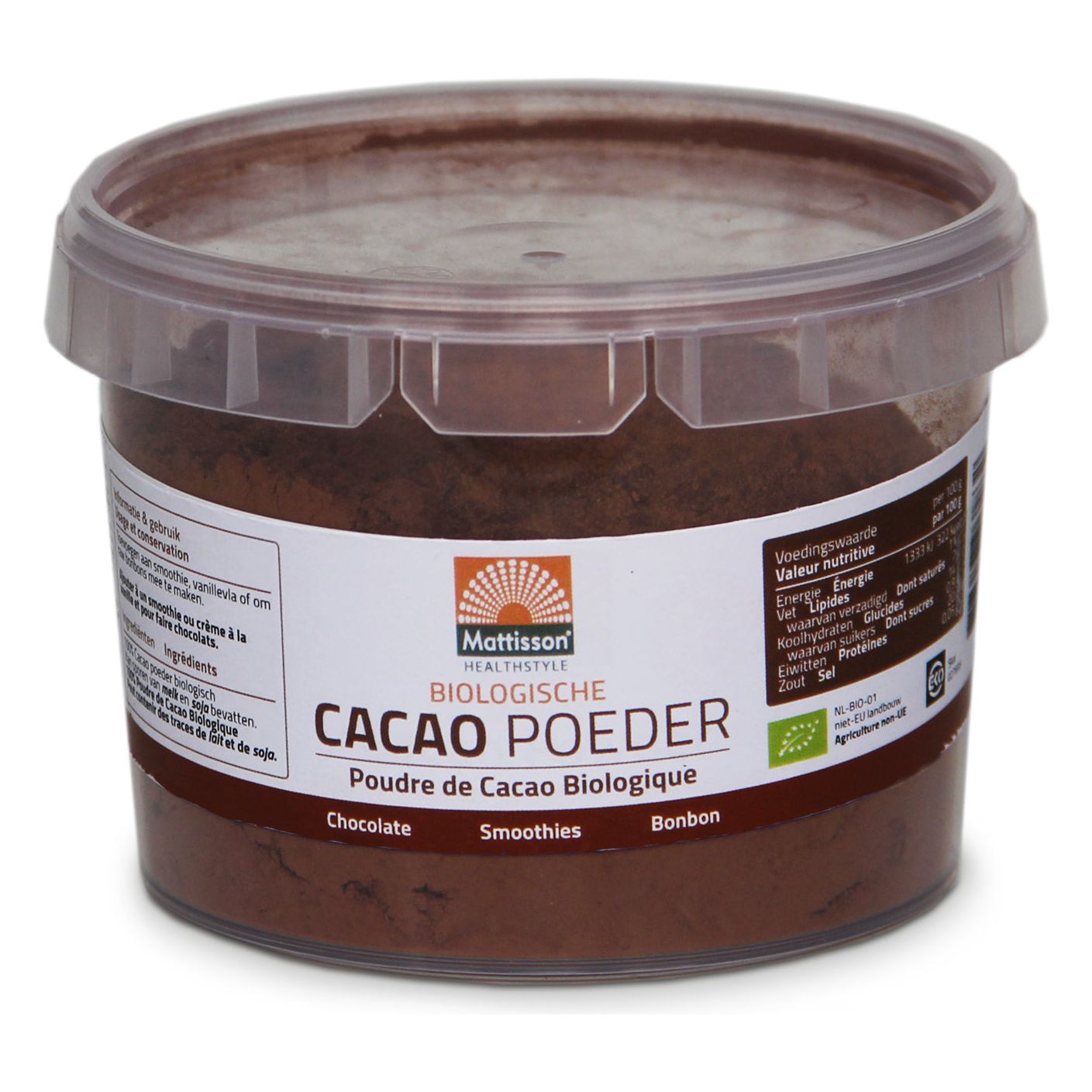 Biologische Cacao poeder - 100 g Supplement Mattisson   