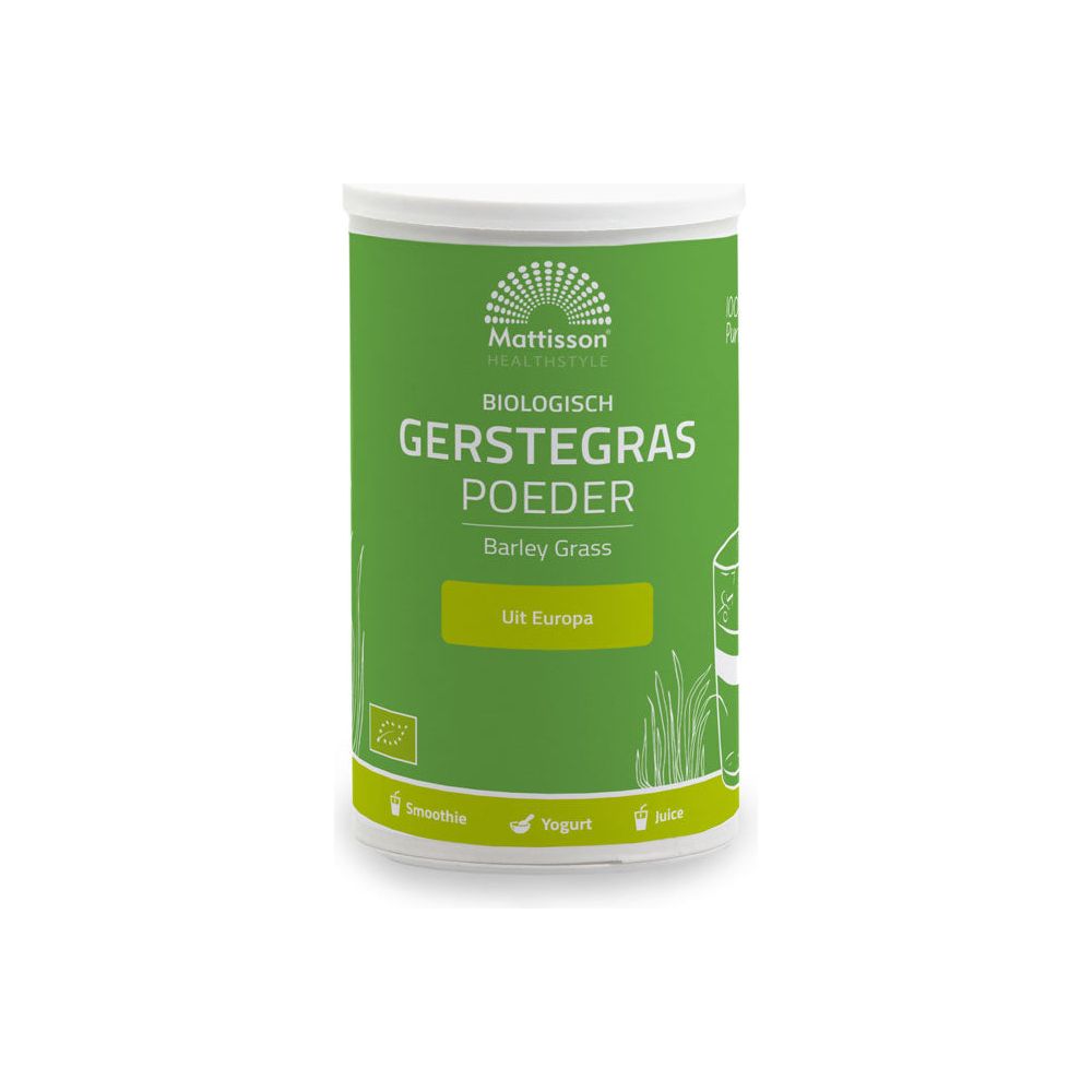 Biologische Gerstegras poeder - 125 g Supplement Mattisson   