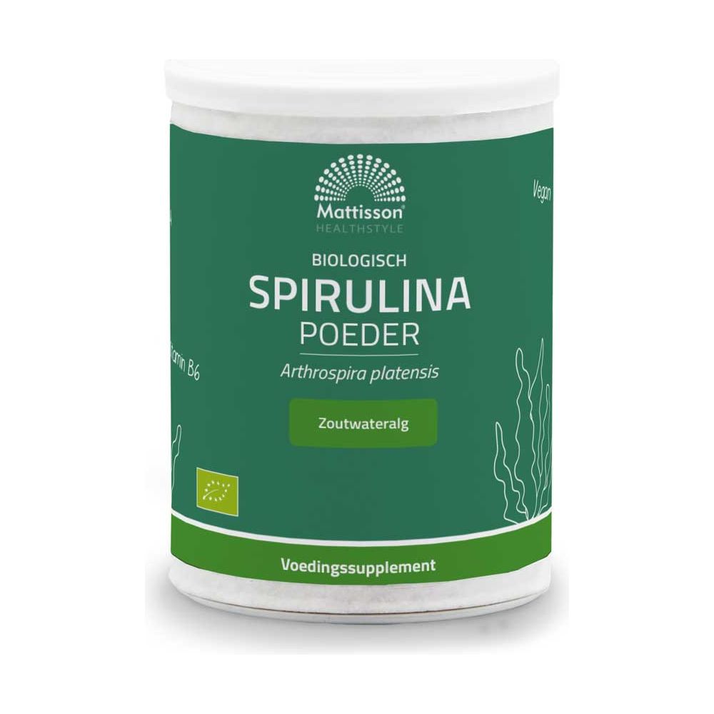 Biologische Spirulina poeder - 125 g Supplement Mattisson   