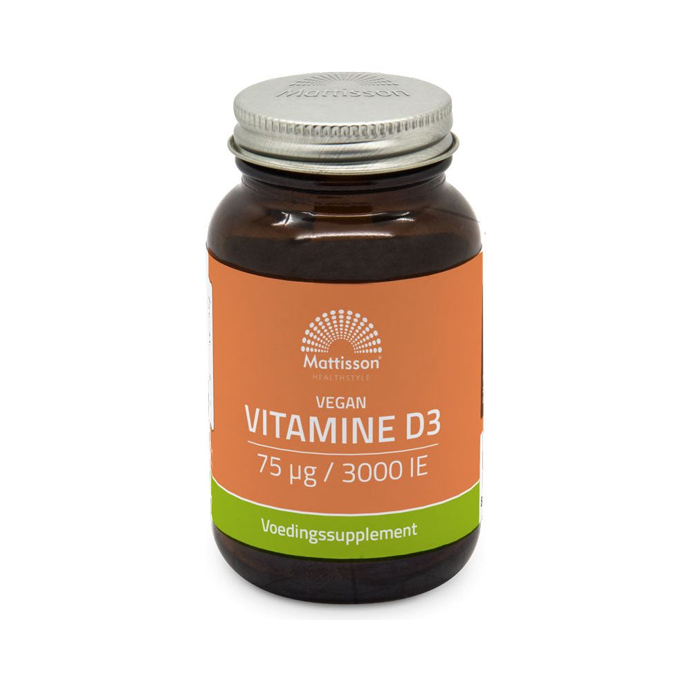 Vegan vitamine D3 - 75 mcg/3000 IE – 60 capsules Supplement Mattisson   