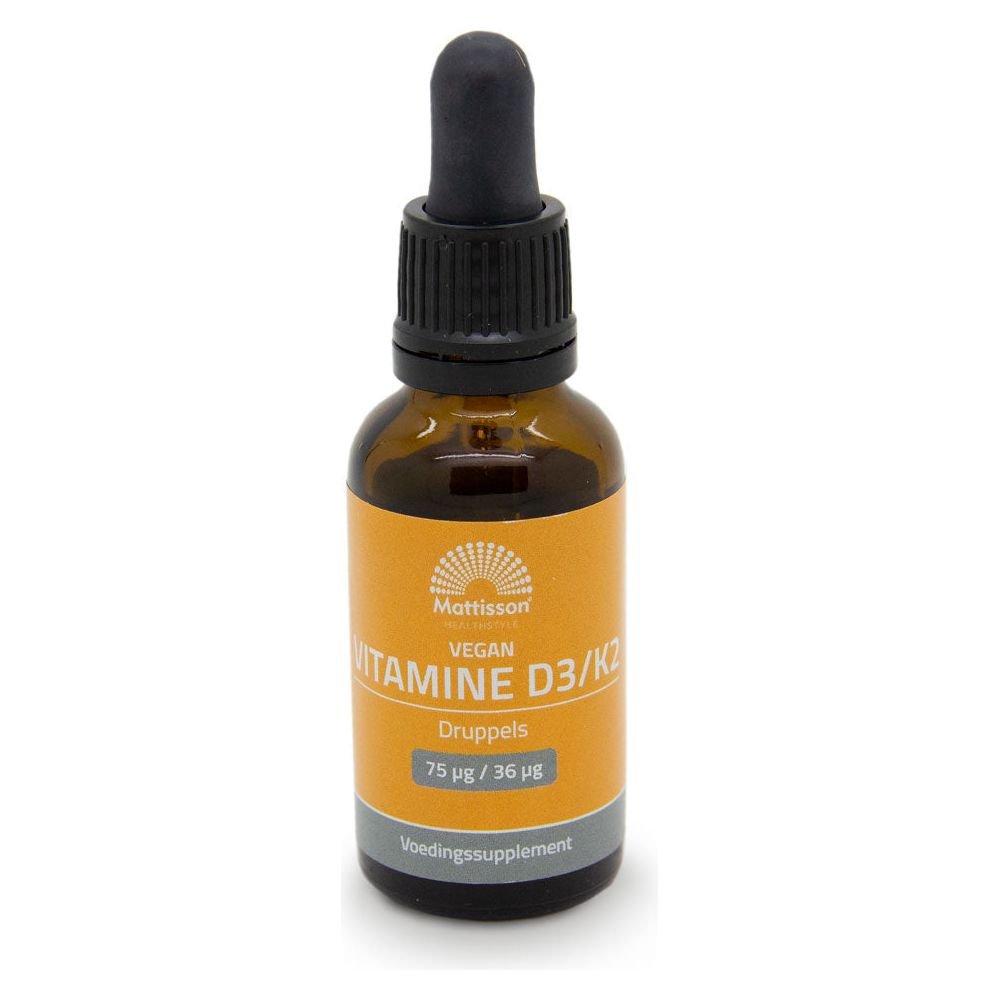 Vegan Vitamine D3/K - 75 mcg/36 mcg - 25ml Supplement Mattisson   