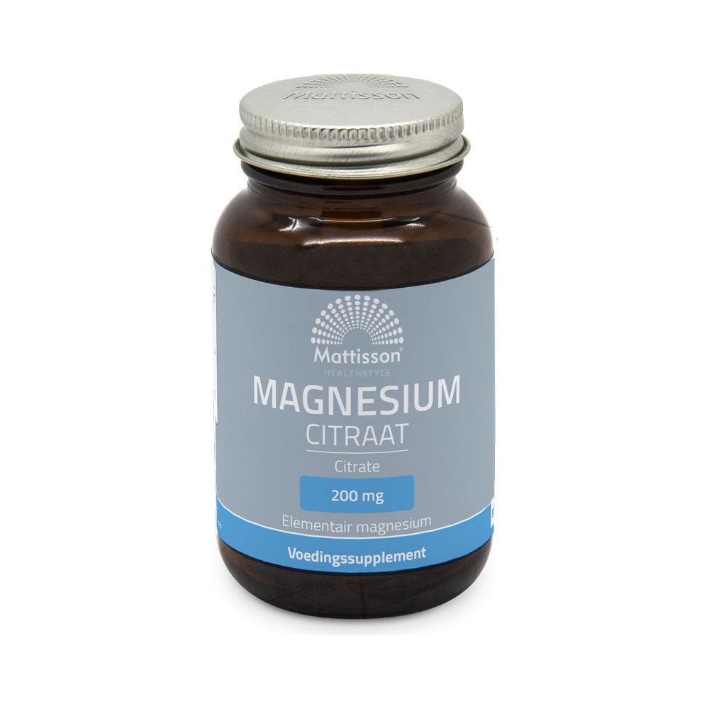 Magnesium Citraat - 200 mg elementair Magnesium - 60 tabletten Supplement Mattisson   