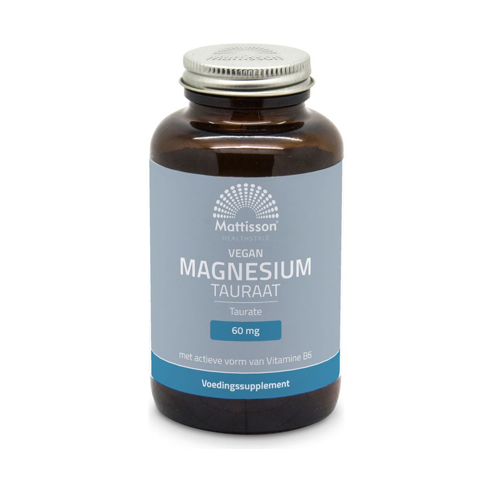 Magnesium Tauraat met Vitamine B6 - 120 capsules Supplement Mattisson   