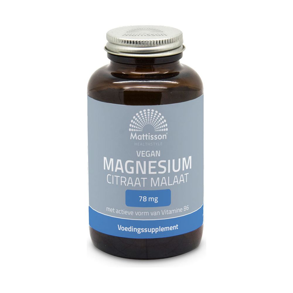 Magnesium Citraat Malaat Capsules 86 mg - 120 capsules Supplement Mattisson   