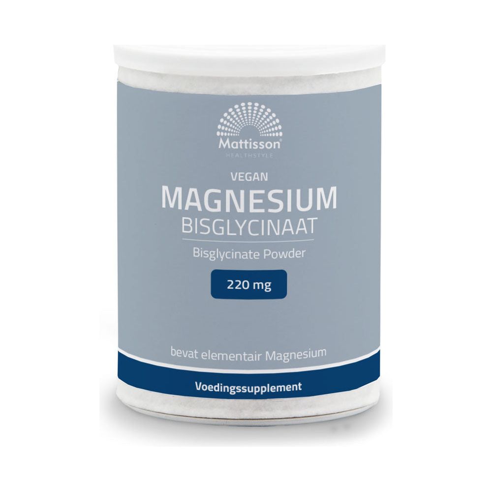 Magnesium Bisglycinaat poeder - 11% elementair Magnesium - 200 g Supplement Mattisson   