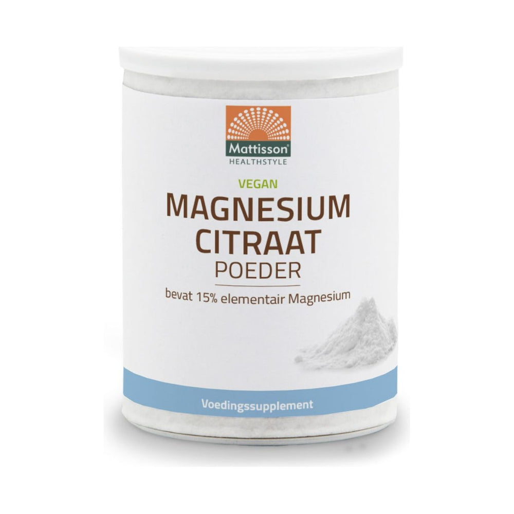 Magnesium Citraat poeder - 15% elementair Magnesium - 200 g Supplement Mattisson   