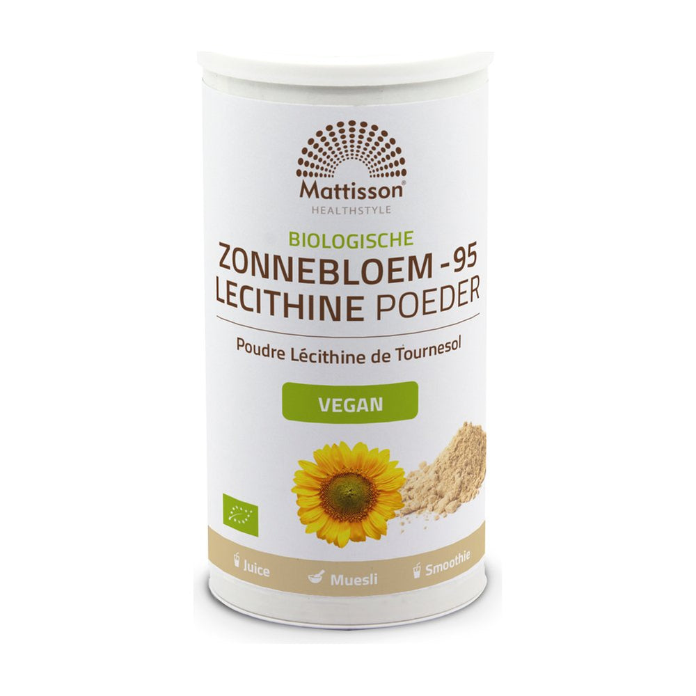 Biologische Zonnebloem Lecithine-95 poeder - 180 g Supplement Mattisson   