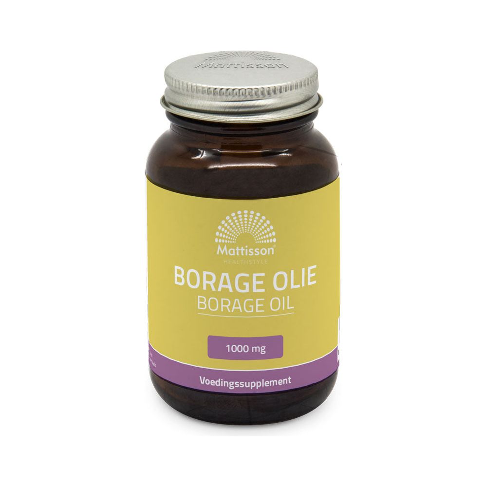 Borage Olie met vitamine E & GLA - 1000mg - 60 capsules Supplement Mattisson   