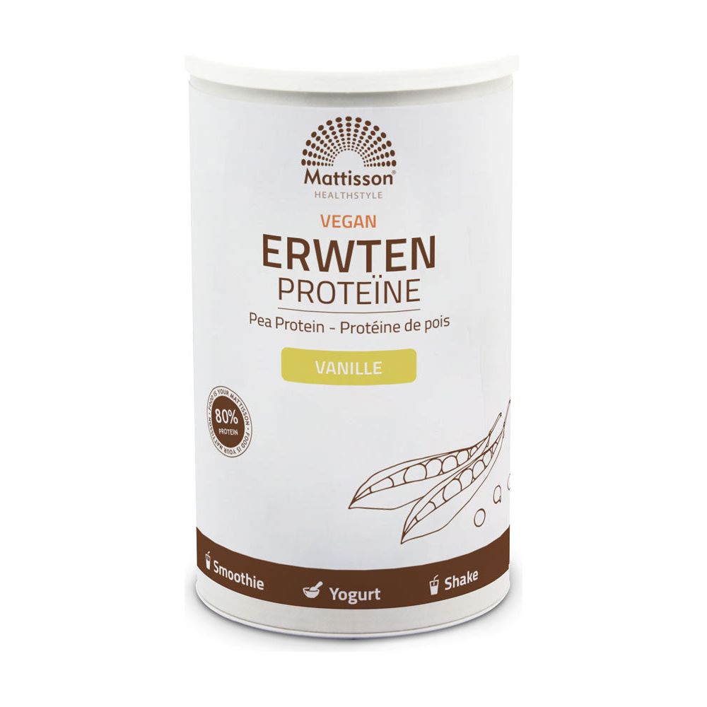 Erwten Proteïne Vanille 77% - 350 g Supplement Mattisson   