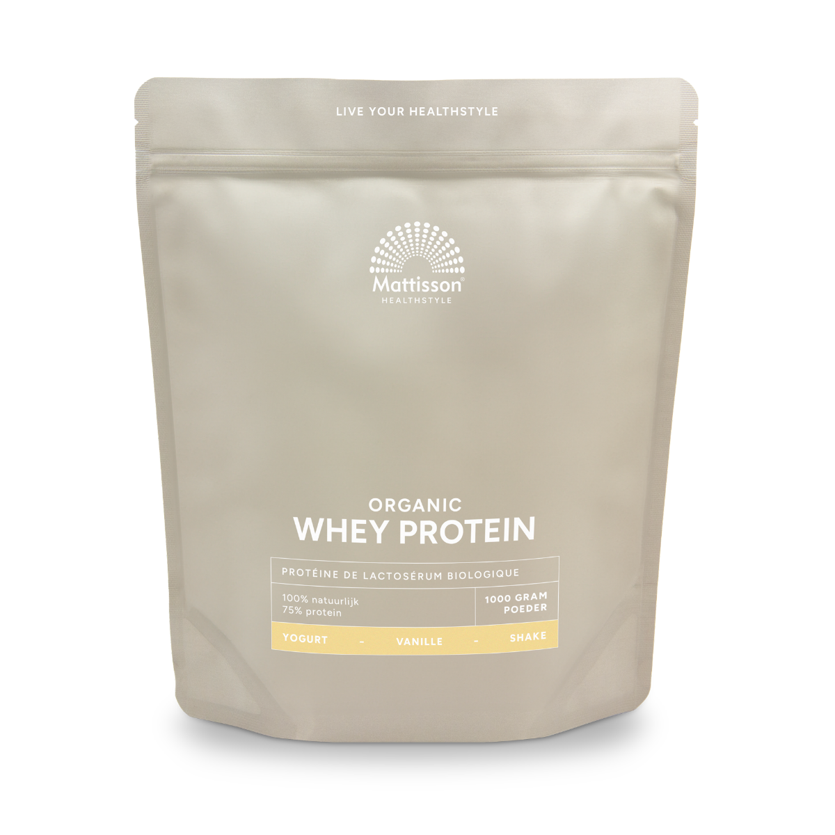 Biologische Wei Proteïne Poeder Vanille 75% - 1000 gram Supplement Mattisson Default Title