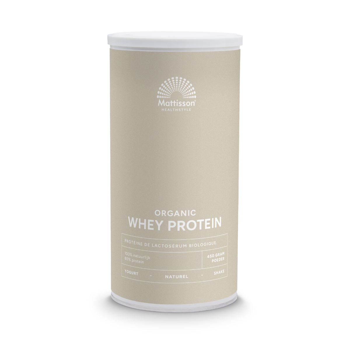Biologische Wei Proteïne poeder 80% - Naturel - 450 g Supplement Mattisson Default Title