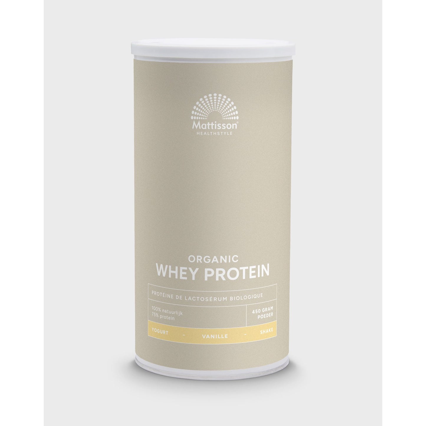 Biologische Wei Proteïne poeder 75% - Vanille - 450 g Supplement Mattisson Default Title