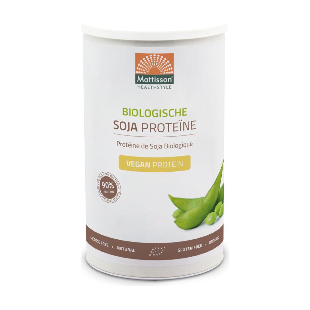 Biologische Soja Proteïne poeder 90% - 350 g Supplement Mattisson   